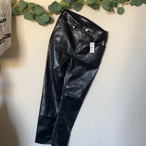Express leather jeans